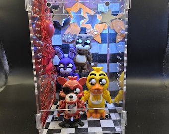 Five Nights at Freddie's FNAF Springspinnengehege / handbemaltes und beleuchtetes Acrylterrarium 8x4x4