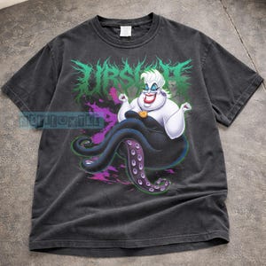 Vintage Disney Villains Ursula The Little Mermaid Shirt, Evil Queen T-Shirt, Disney See Witch Tee image 5