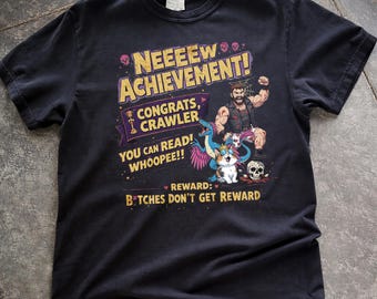 Dungeon Crawler Carl Achievement Shirt, Sci-Fi Gamer LitRPG Tee