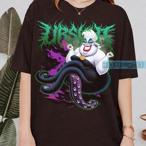 Vintage Disney Villains Ursula The Little Mermaid Shirt, Evil Queen T-Shirt, Disney See Witch Tee image 6