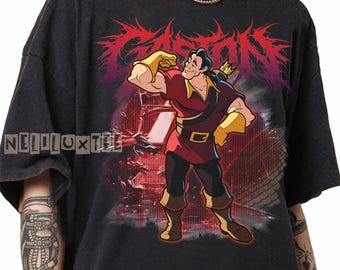 Camiseta vintage de Gastón, villano de Disney, camiseta retro de La Bella y la Bestia de Disney, camiseta de villano de Disney, camiseta divertida de Gastón, Halloween de Disney