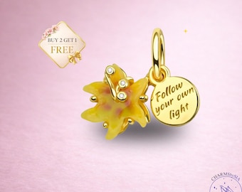 Disney Tangled Sundrop Flower Charm, 925 Sterling silver, Gift For Her
