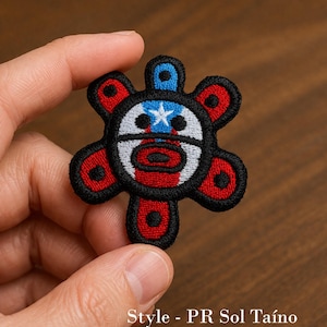 Taíno Sun Patch – Puerto Rico Ancestral Boricua Iron-on Embroidery