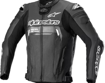Alpinestars Style Biker Leder Motorrad Racing Jacke | Herren Moto Rider Outfit