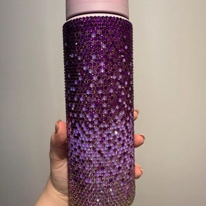 Custom Crystal Water Bottle | Personalized Bedazzled Bottle | Hand Set Rhinestone Gift for Her | Custom Bling Cup Toronto