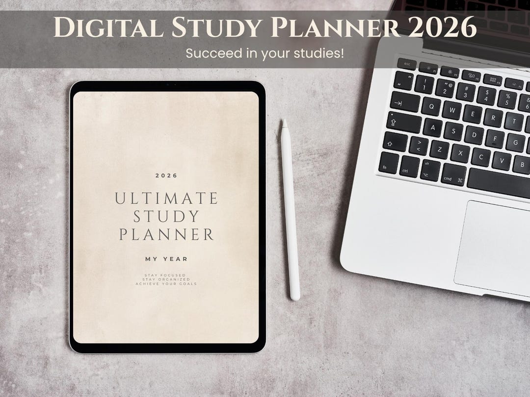 2026 Digital Study Planner – Academic Planner, Monthly & Weekly ...