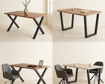 Metal Table Legs Industrial X Style | DIY Steel Furniture Legs | Dining Coffee Table Base | Modern Home Furniture