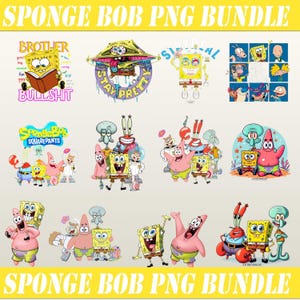 Bob Esponja Navidad PNG, imágenes prediseñadas de personajes de dibujos animados, diseño de camiseta de Pantalones Cuadrados (descarga digital)