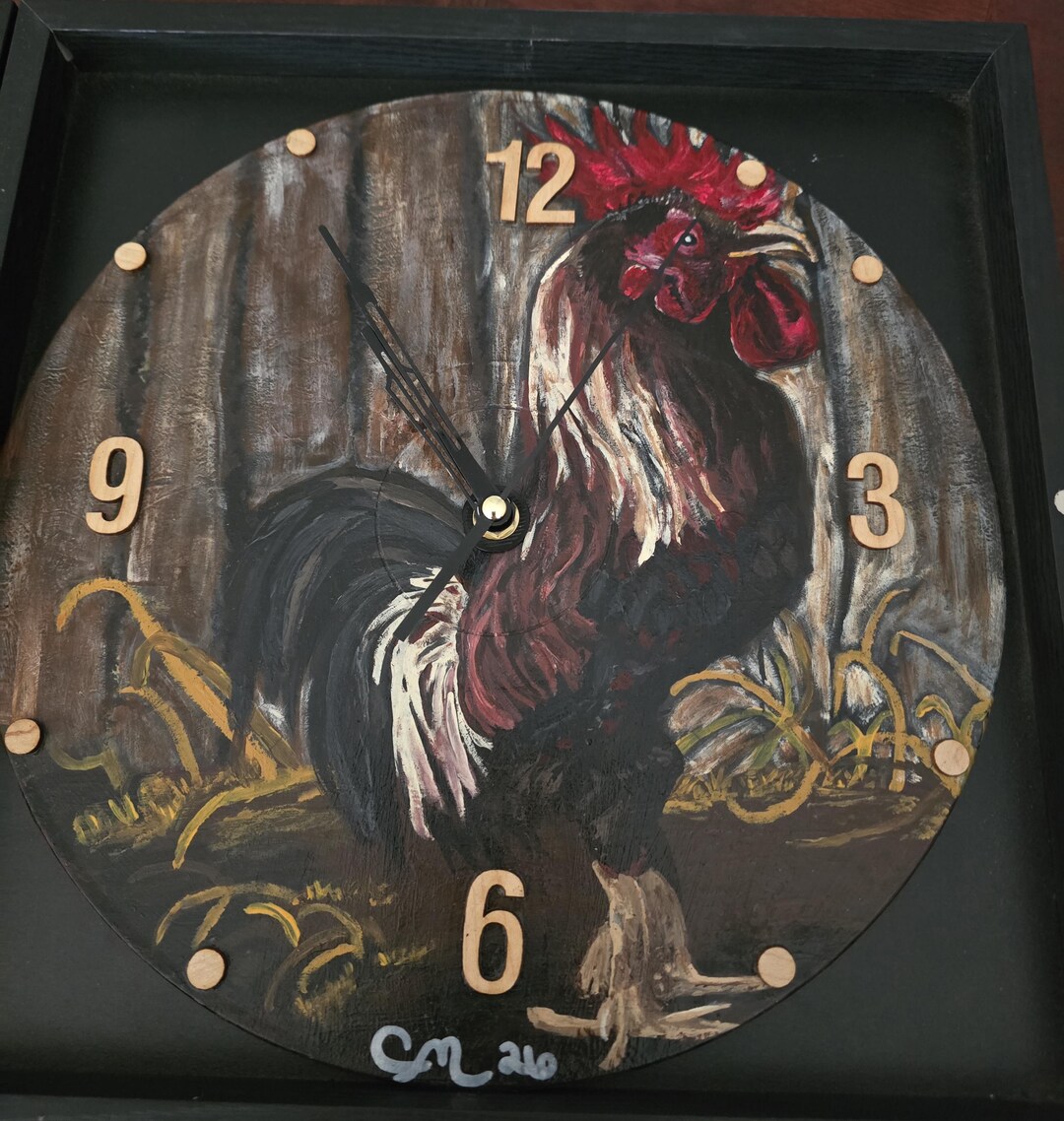 Custom Hand Painted Acrylic Clock - Etsy