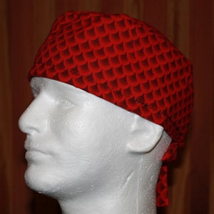 Cotton Tie-Back Scrub Hat with Sweatband - Regal Print