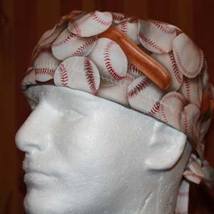 Anesthesia Scrub Hat, Anesthesia Scrub Hat, Scrub caps for men, Scrub hat, Scrub cap, , Surgical cap, Adjustable scrub cap--Baseball Fan