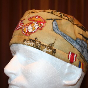 Anesthesia Scrub Hat, Scrub caps for men, Scrub hat, Scrub cap, Surgical cap, Adjustable scrub cap--Semper Fi