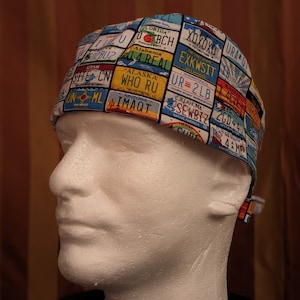 Anesthesia Scrub Hat, Scrub caps for men, Scrub hat with SWEAT BAND, Scrub cap, , Surgical cap, Adjustable scrub cap--See the USA