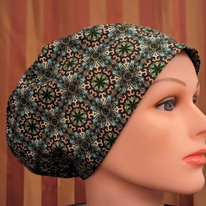 Women’s European Scrub hats, Euro Surgical hat, Euro Surgical Caps, European hats, OR hats--Green with Envy