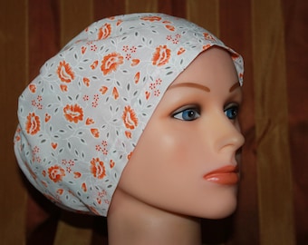 BUY 2 Hats, get 1 FREE-Tangerine European Scrub Hat: Women's Surgical Cap