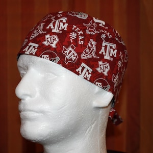 Anesthesia Scrub Hat, Scrub caps for men, Scrub hat, Scrub cap , Surgical cap, Adjustable scrub cap--Texas Aggies