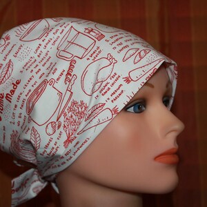 Chicken Soup Anesthesia Scrub Hat: Tie Back Cotton Scrub Cap