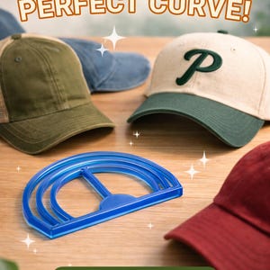 Hat Brim Curver Tool – Baseball Cap Shaper Insert for Desired Curve – Travel Friendly Bender