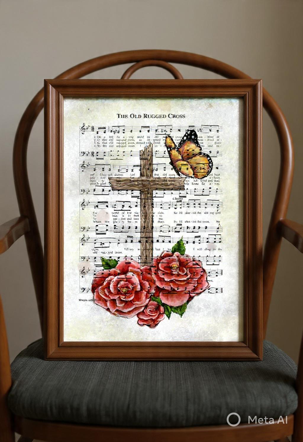 Easter Rugged Cross Old Rugged Cross Digital Print Easter Cross - Etsy