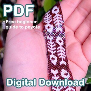 Skeleton Fish Peyote Beading Pattern PDF - Odd Count - Beginner Friendly - Digital Download