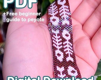 Patrón de peyote para tejer peces esqueleto en PDF - Número impar - Apto para principiantes - Descarga digital