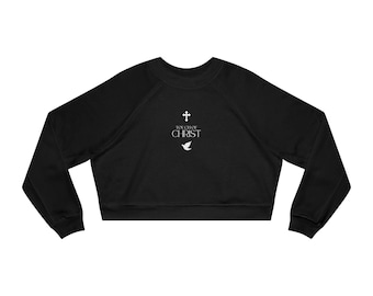 Hauch von Christus | Kurzer Fleece Pullover | Perlweiß-Art