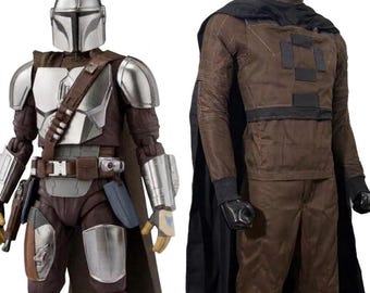Costume de vol Mandalorien Din Djarin avec cape | Tenue de chasseur de primes Star Wars | Sous-vêtement d'armure sur mesure