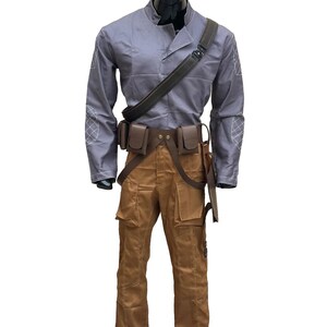 Cal Kestis  Jedi Survivor Inspired Cosplay Costume | Star Wars Bounty Hunter Cosplay Outfit With Leather Belt And Holster