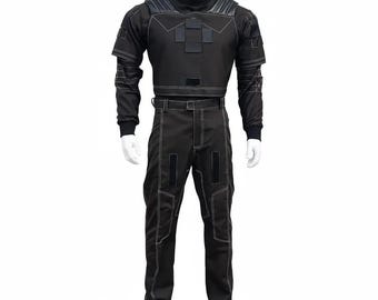 Custom 3-Piece Cosplay Flight Suit with Flak Vest | Mandalorian Cosplay Costume  | Star Wars Inspired Bounty Hunter Cosplay Costume