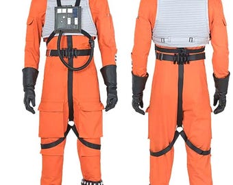X-Wing Pilot Cosplay Costume | Rebel Pilot Cosplay Jumpsuit | Star Wars Fighter Pilot Outfit