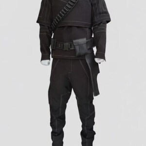 Traje de vuelo de Din Djarin de The Mandalorian con cinturón y funda / Armadura de cazarrecompensas de Star Wars imagen 3
