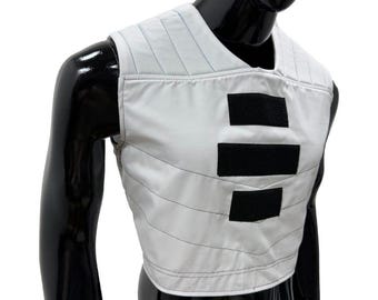 Star Wars Mandalorian Vest | White Bounty Hunter Cosplay Armor Vest | Custom Star Wars Costume Accessory