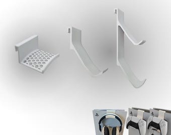 PS5 Controller & Headset Clip Stand – Clips onto Console, No Tools Required