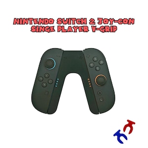 May include: A black Nintendo Switch 2 Joy-Con single player V-grip. The controller has blue and orange accents around the joysticks. The text "NINTENDO SWITCH 2 JOY-CON SINGE PLAYER V-GRIP" is displayed at the top.
