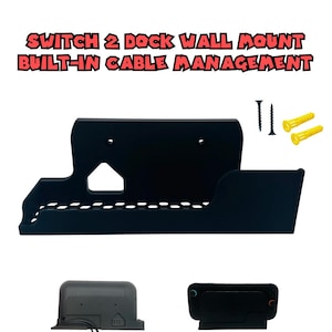 Wall Mount for Nintendo Switch 2 Dock | Cable Management | Ventilated | Hardware Included