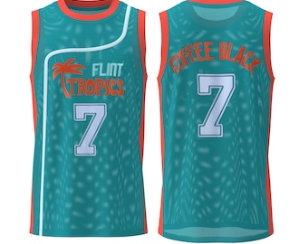Men's Coffee Black 7 Basketball Jersey – Retro Movie-Inspired Top