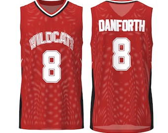 Wildcats Basketball Jersey Chad Danforth 8 Red – Movie Inspired Top
