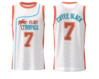 Men's Coffee Black 7 Basketball Jersey – Retro Movie-Inspired Top