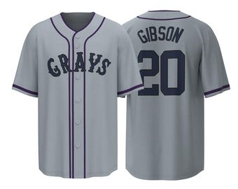 Homestead Grays Josh Gibson #20 Embroidered Baseball Jersey – Retro Men's Top