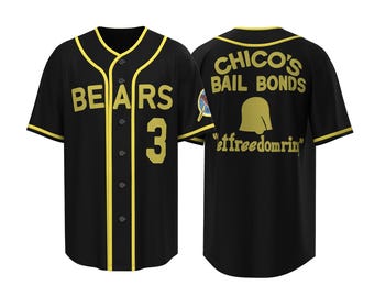 The Bad News Bears Jersey – Chico's Bail Bonds #3 Baseball Top – Retro Movie Inspired