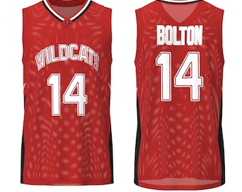 Wildcats Troy Bolton 14 Basketball Jersey – Retro Movie Inspired Top