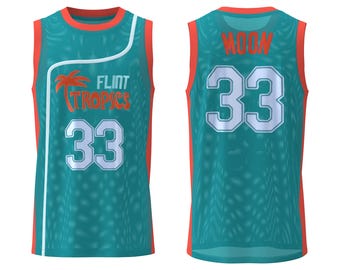 Semi-Pro Jersey Men's Basketball Jersey Jackie Moon 33 in Green - Retro Movie-Inspired Top for Casual Wear