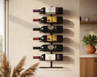 Modern Wall Wine Rack for 9 Bottles