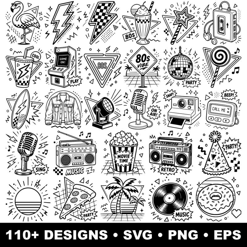 80s Clipart - Etsy