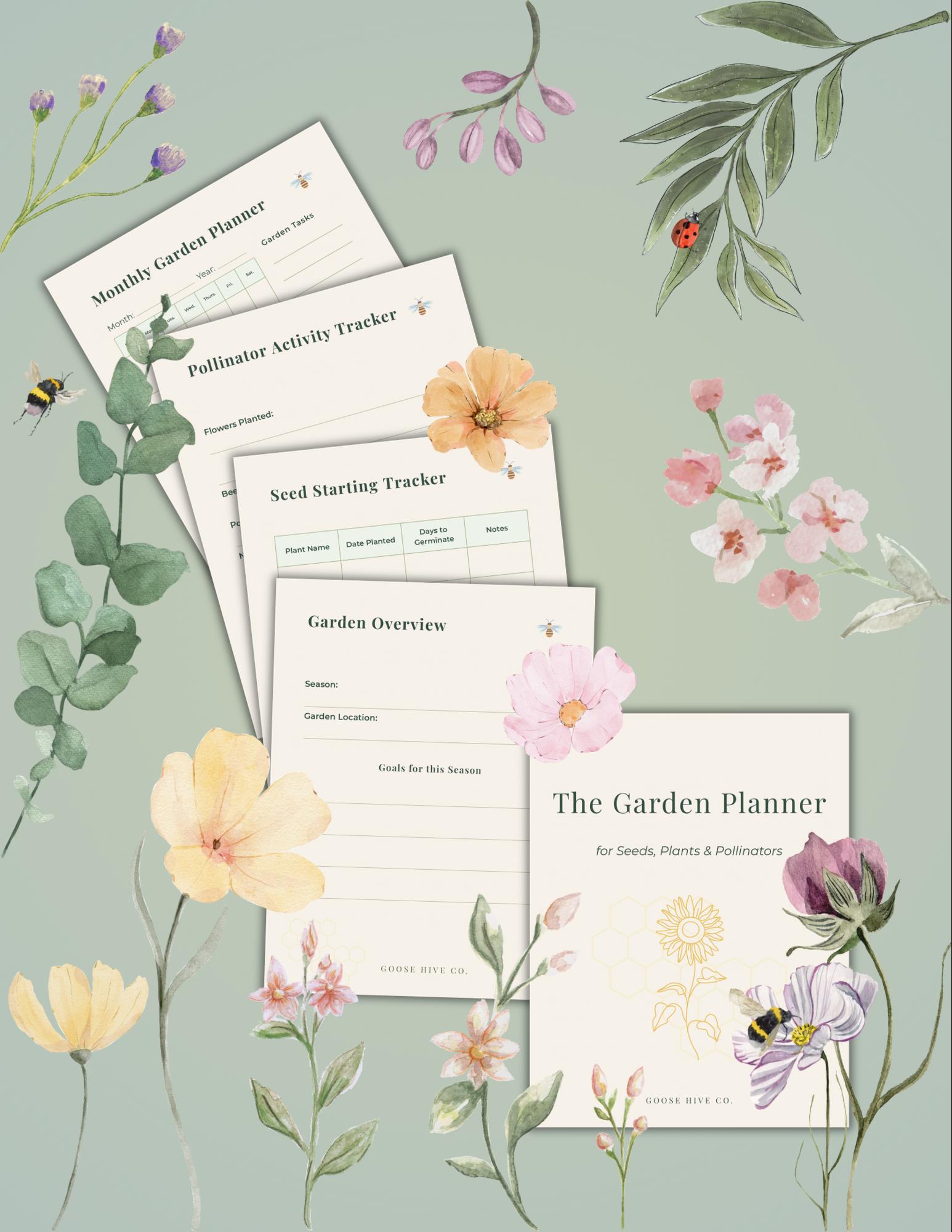 Garden Planner Printable | Seed Tracker | Plant Care Log | Pollinator ...