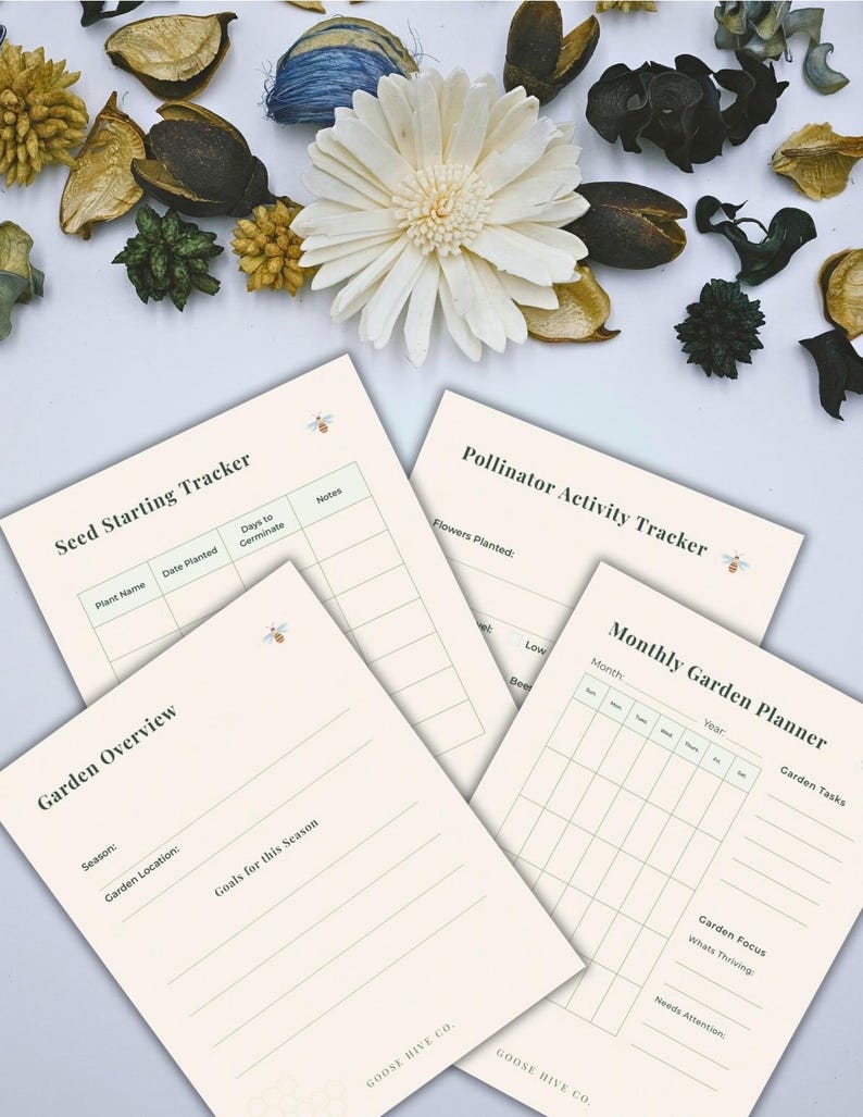 Garden Planner Printable | Seed Tracker | Plant Care Log | Pollinator ...