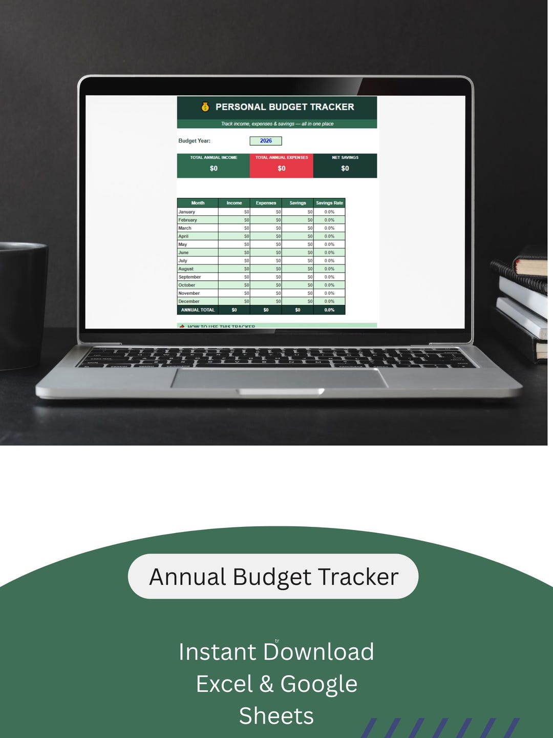 Personal Budget Tracker Spreadsheet | Monthly Income Expense Planner ...