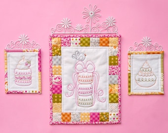 Macaron Stitcheries (wall hangings/quilts) PDF Pattern