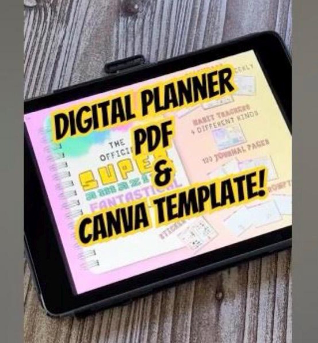 Digital Fillable Planner: Yearly, Monthly, Weekly Calendars, Habit