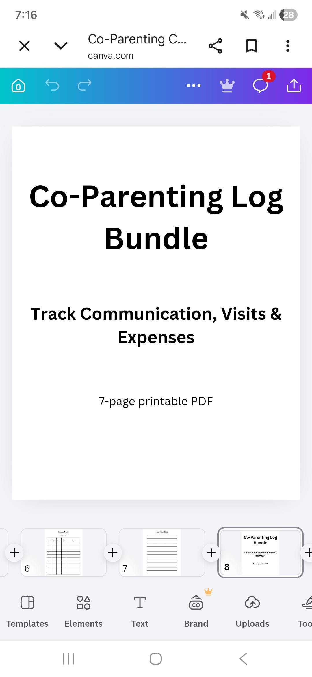Co-parenting Communication Log Bundle | Track Visits, Expenses (PDF) - Etsy